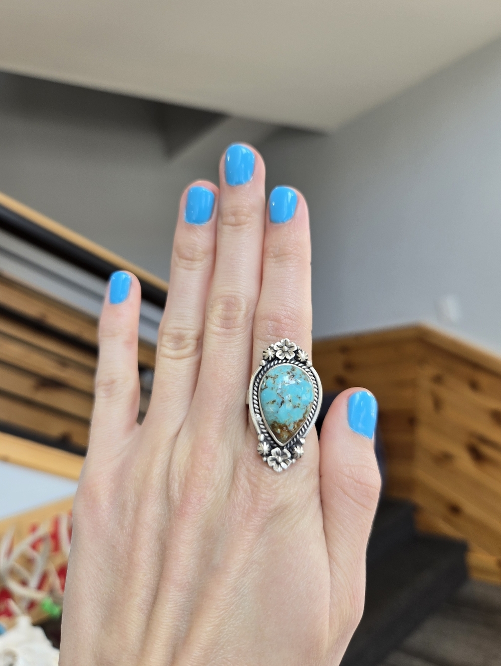 Blue Moon Turquoise Sterling Ring